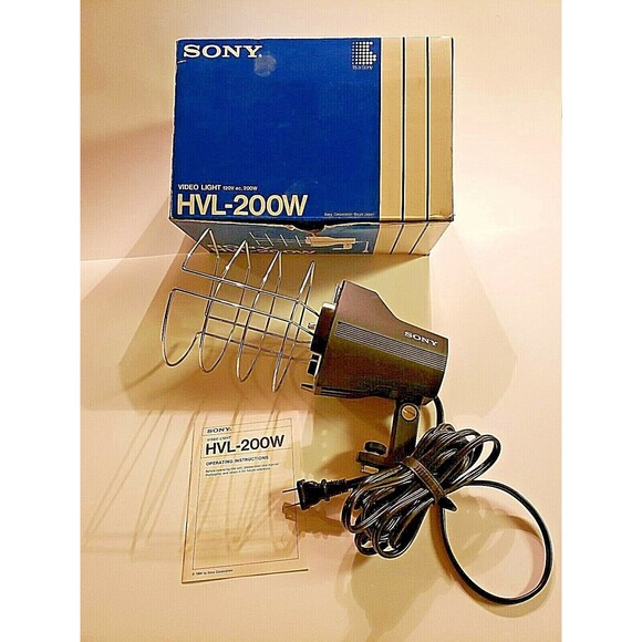 SONY Video Light HLV-200W Vintage 1980s Original Box Excellent Condition